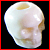 insane ivory acrylic skull beads