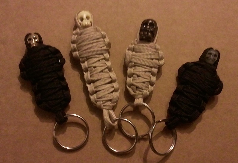 mummy paracord key rings