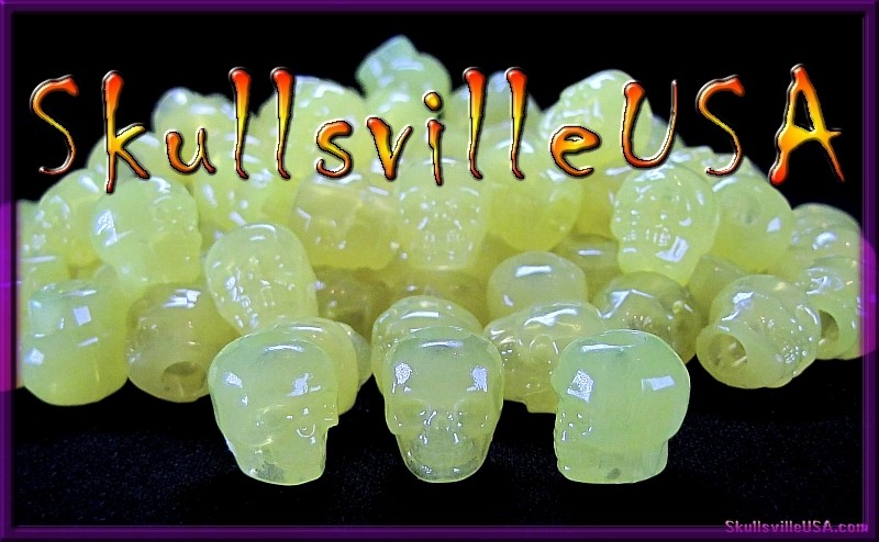 nova gas acrylic skull beads