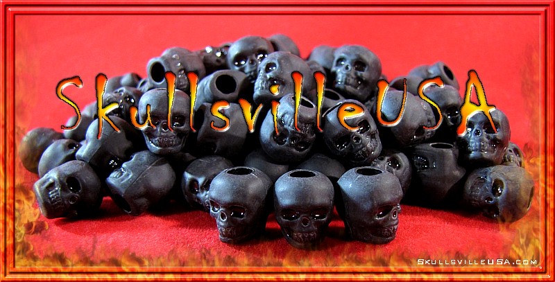 tortured raven acrylic skull beads