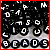 alphabet beads in black