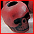 devils heart acrylic skull beads