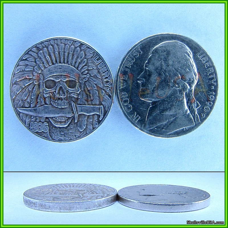 1936 hobo buffalo nickel with indian head compare