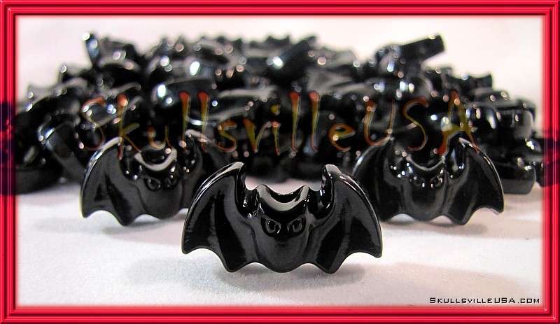 acrylic black bat beads