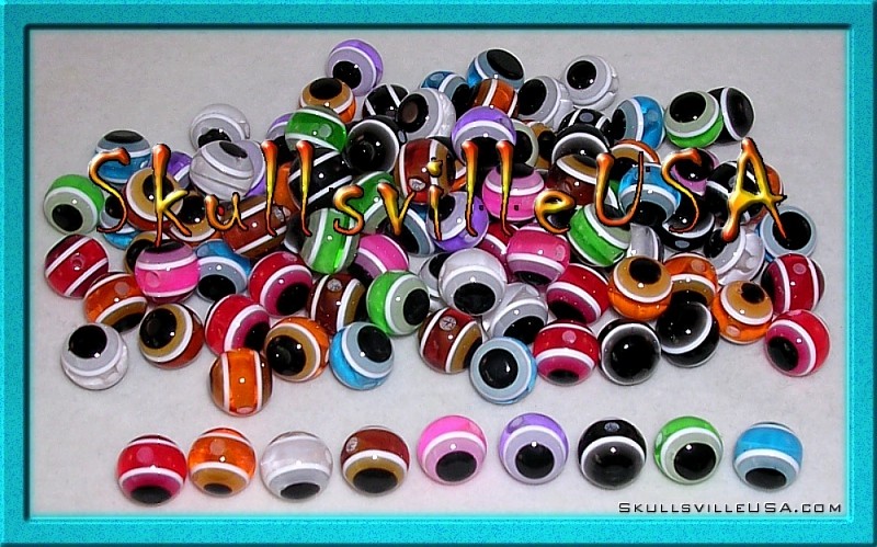 evil eye beads 10mm colors