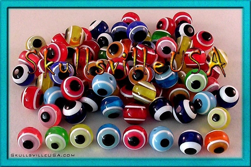 evil eye beads 14mm colors
