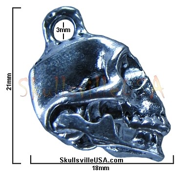 moving jaw skull charm size chart